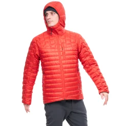 Fashion Bergans Magma Light Down Jacket W/Hood Men - Dark Brick