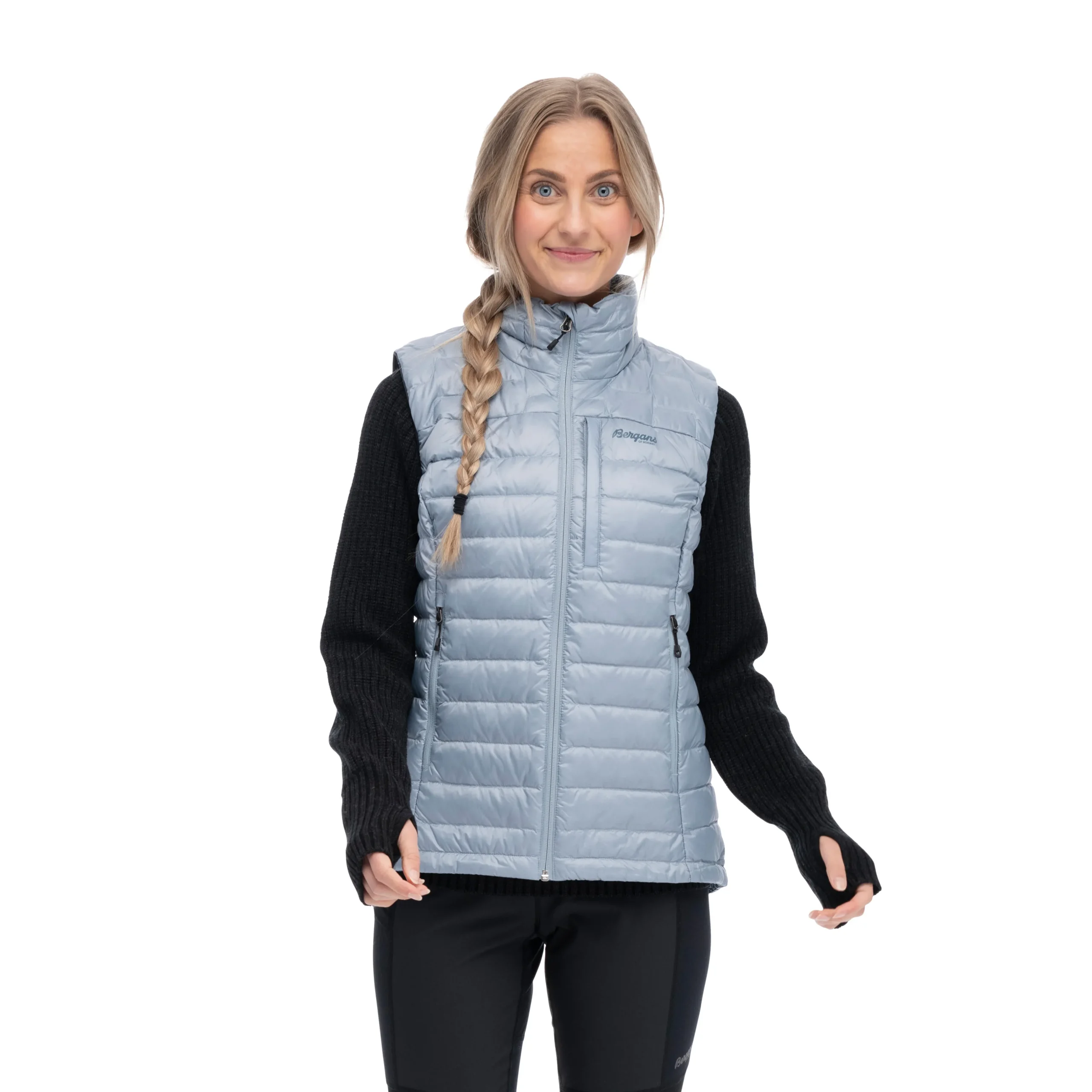 Best Sale Bergans Magma Light Down Vest Women - Husky Blue