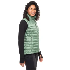 Cheap Bergans Magma Light Down Vest Women - Dark Jade Green