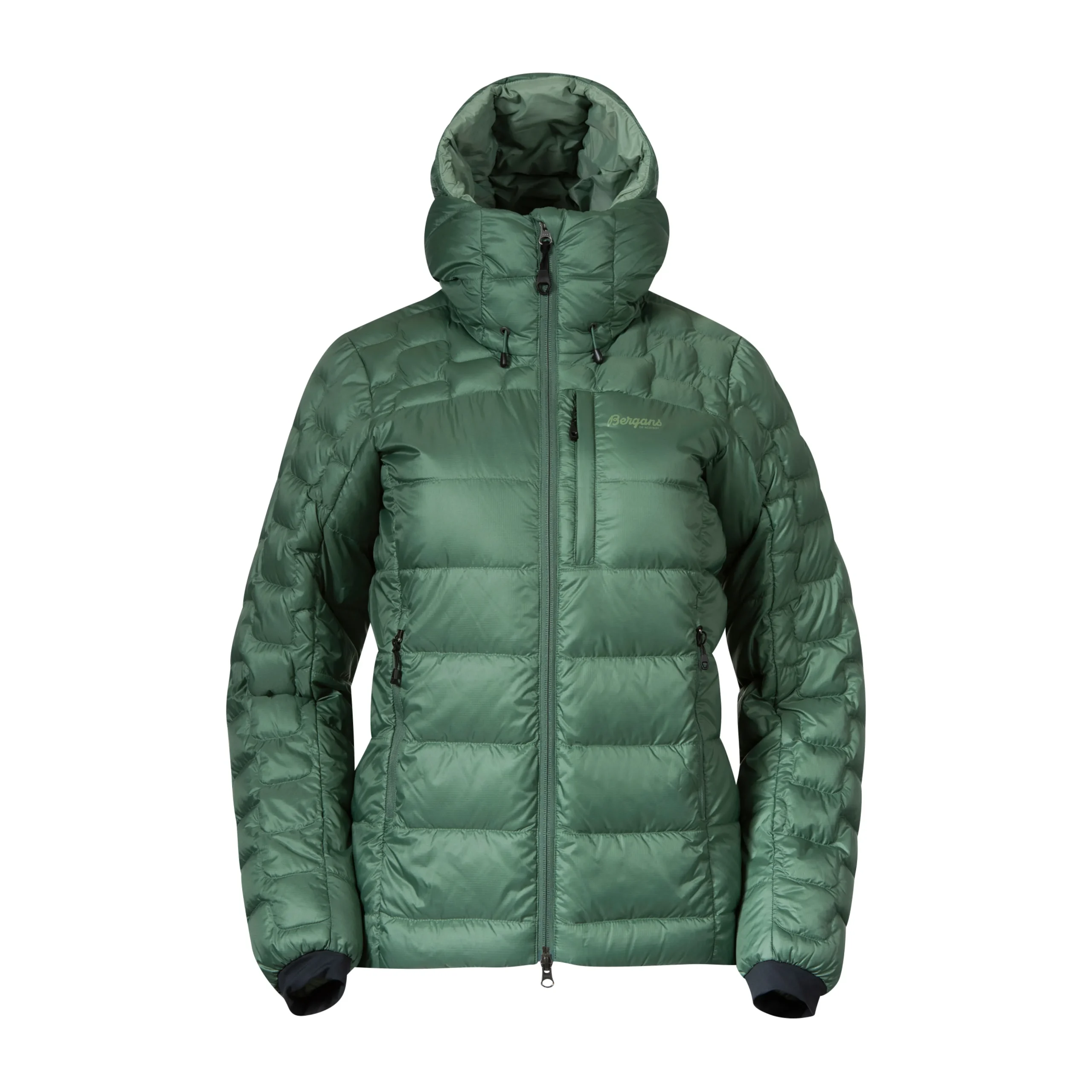 Flash Sale Bergans Magma Medium Down Jacket W/Hood Women - Dark Jade Green
