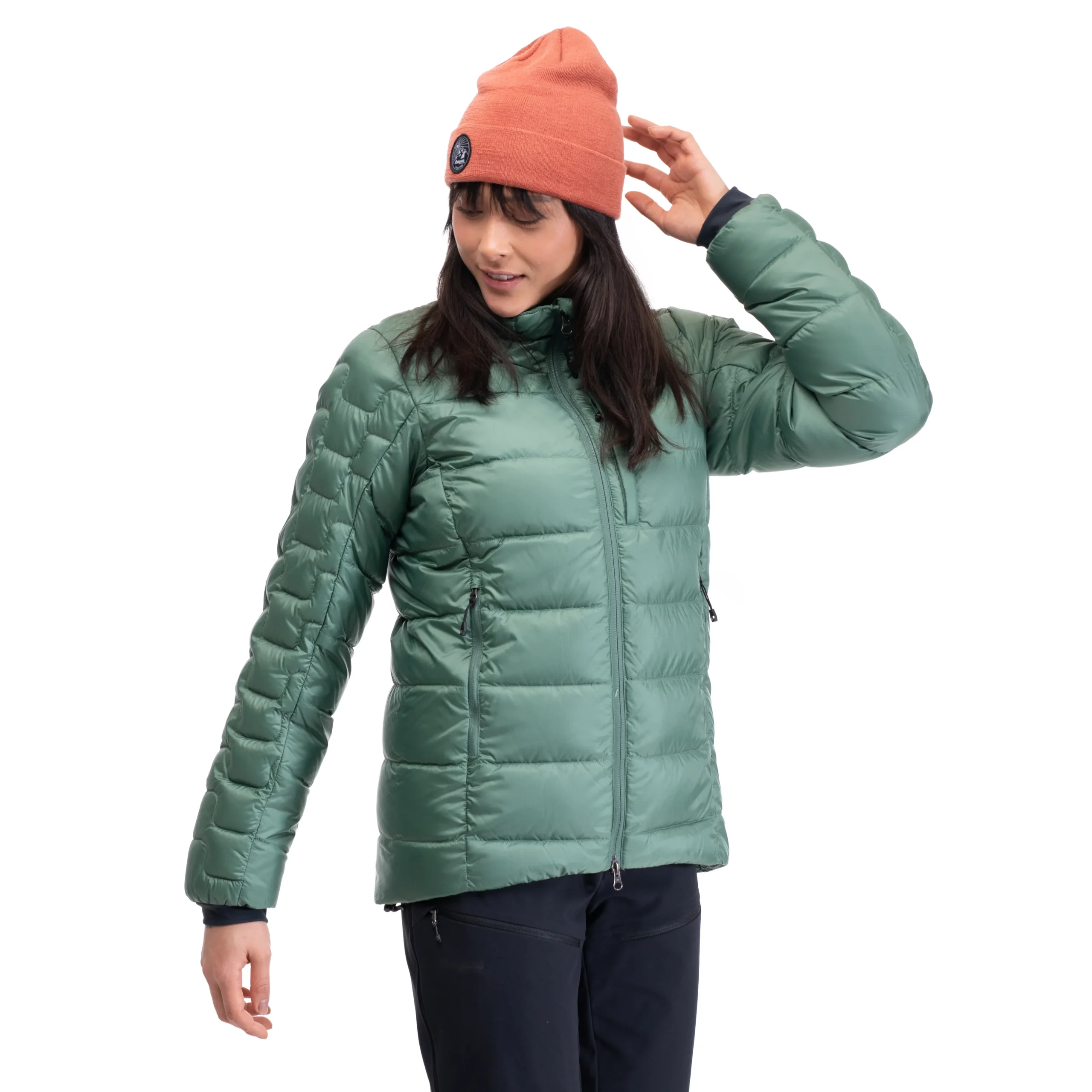 Flash Sale Bergans Magma Medium Down Jacket W/Hood Women - Dark Jade Green
