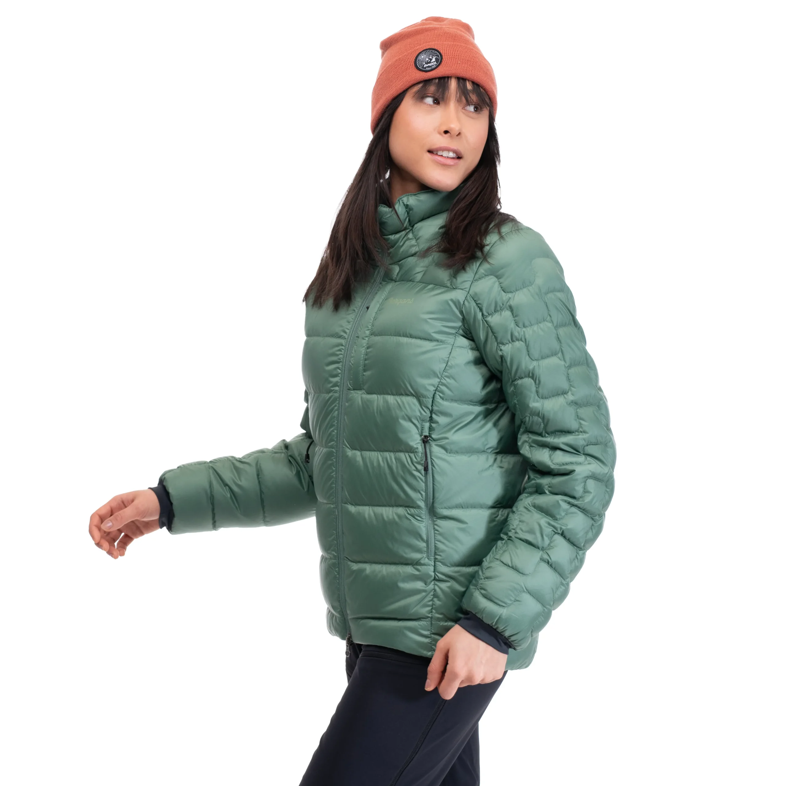 Flash Sale Bergans Magma Medium Down Jacket W/Hood Women - Dark Jade Green
