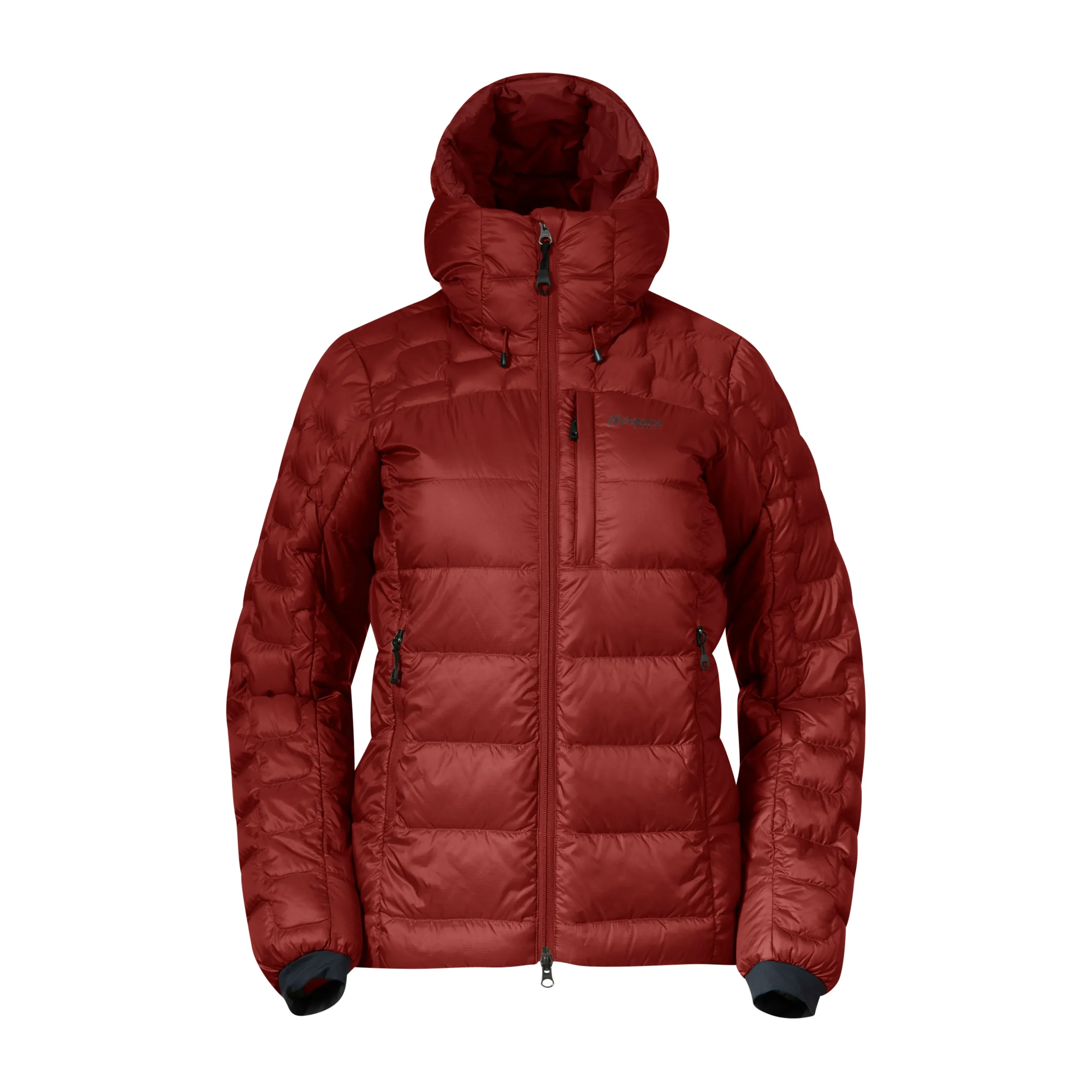 Hot Bergans Magma Medium Down Jacket W/Hood Women - Chianti Red