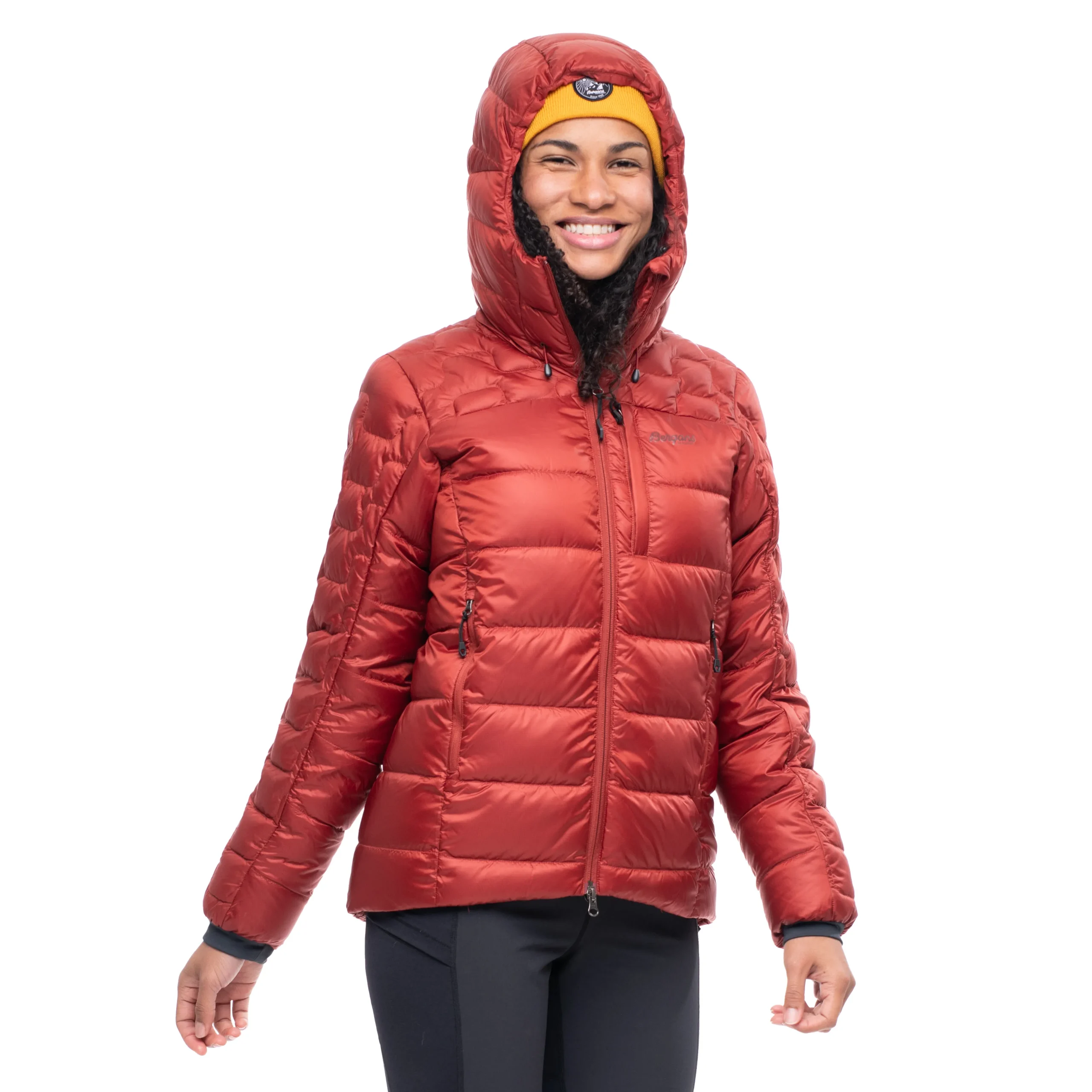 Hot Bergans Magma Medium Down Jacket W/Hood Women - Chianti Red