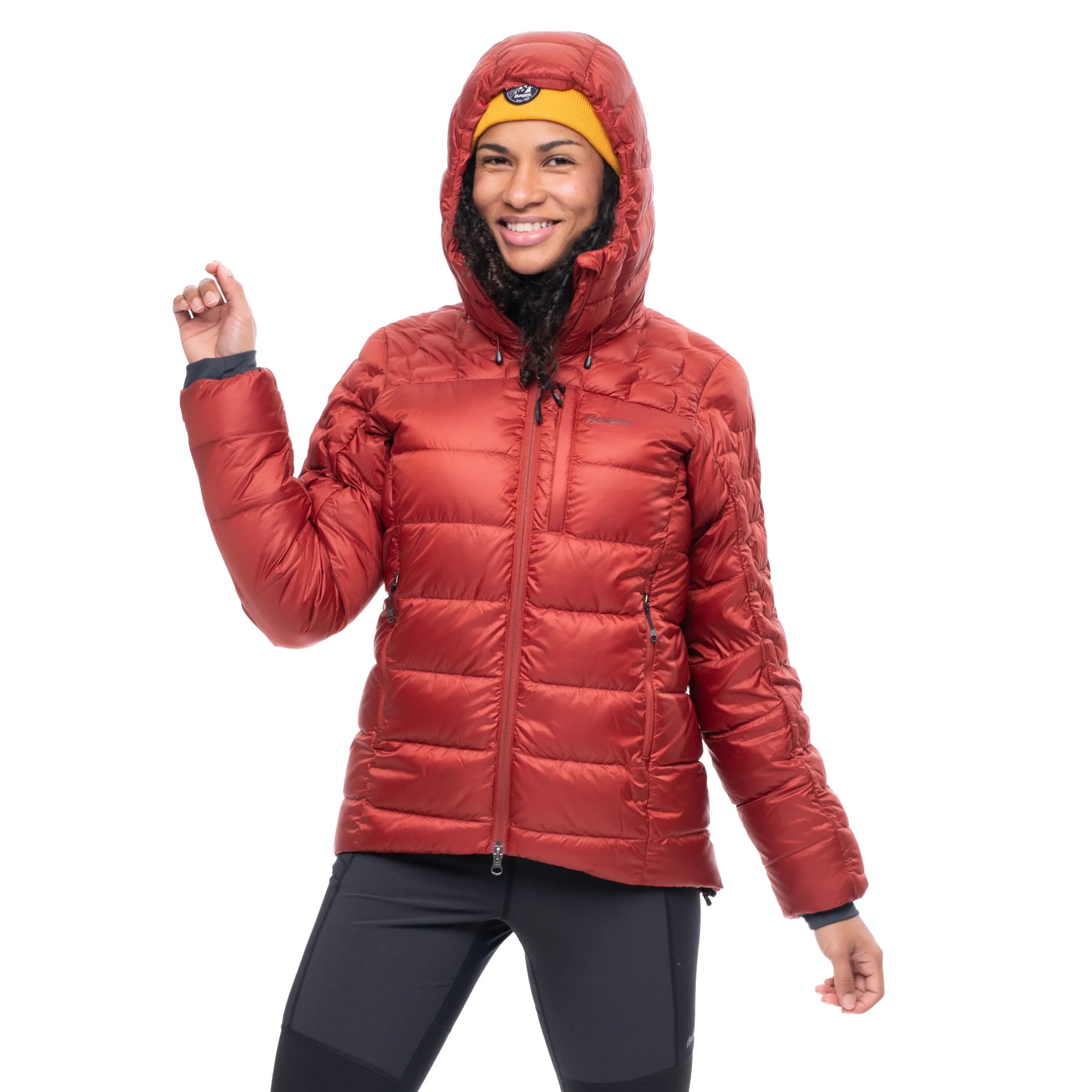 Hot Bergans Magma Medium Down Jacket W/Hood Women - Chianti Red