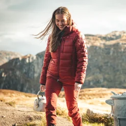 Hot Bergans Magma Medium Down Jacket W/Hood Women - Chianti Red