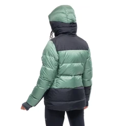 Online Bergans Magma Warm Down Jacket W/Hood Women - Dark Jade Green / Black
