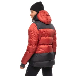 Shop Bergans Magma Warm Down Jacket W/Hood Women - Chianti Red / Black