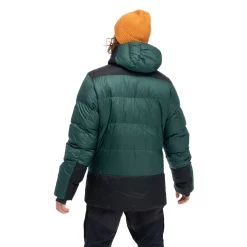 Store Bergans Magma Warm Down Jacket W/Hood Men - Duke Green / Black