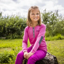 Discount Bergans Myske Wool Kids Shirt - Ibis Rose