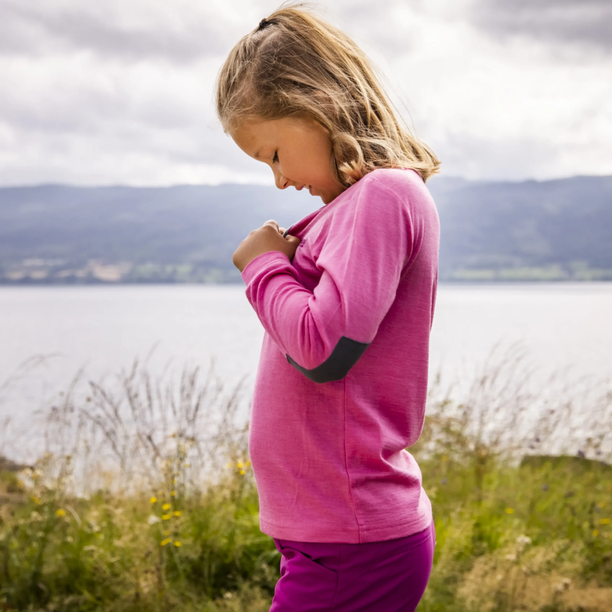 Discount Bergans Myske Wool Kids Shirt - Ibis Rose