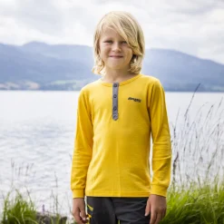 Store Bergans Myske Wool Kids Shirt - Light Golden Yellow