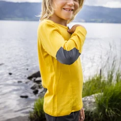 Store Bergans Myske Wool Kids Shirt - Light Golden Yellow