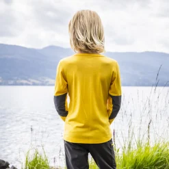 Store Bergans Myske Wool Kids Shirt - Light Golden Yellow