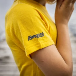 Online Bergans Myske Wool Kids Tee - Light Golden Yellow