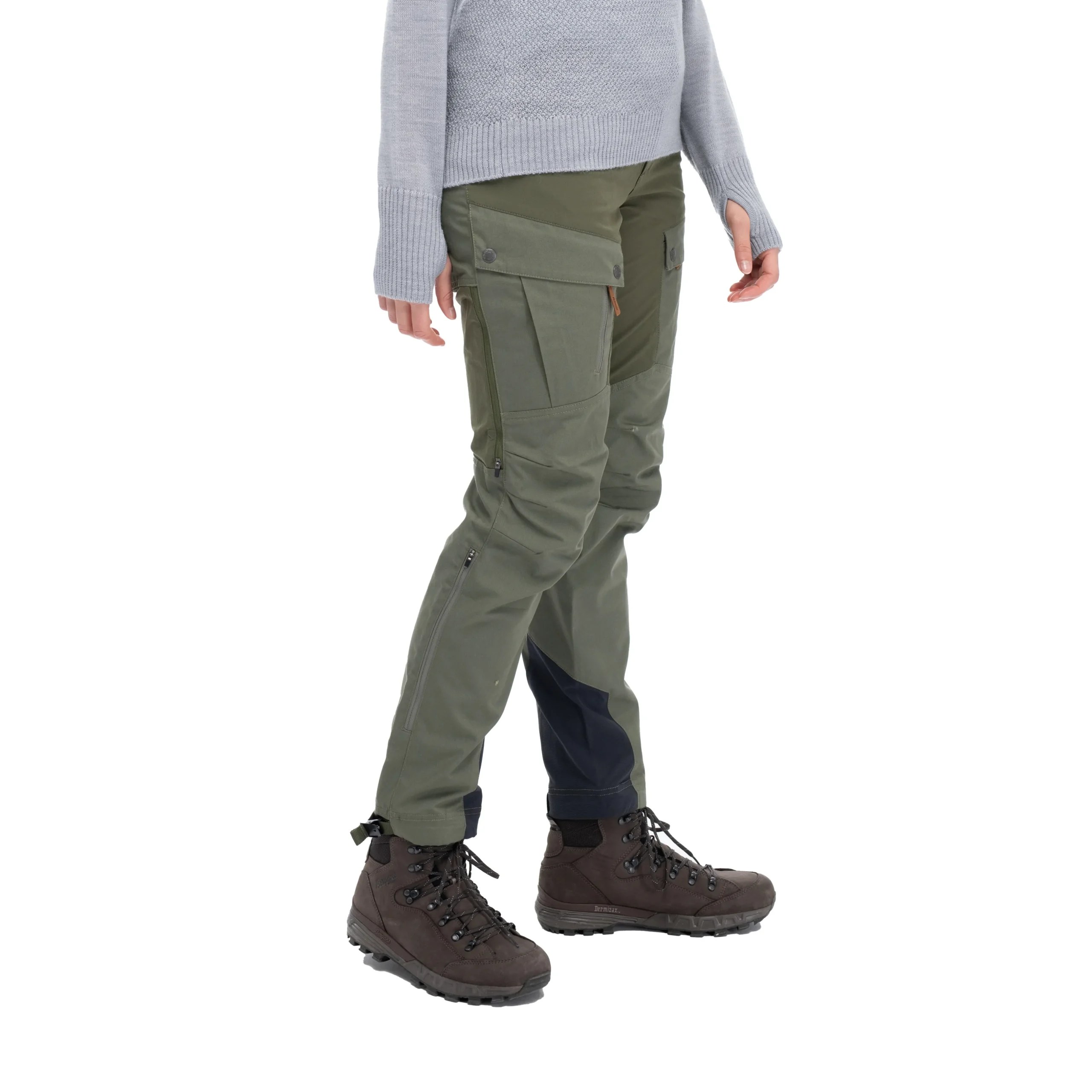 Fashion Bergans Nordmarka Favor Outdoor Pants Women - Green Mud