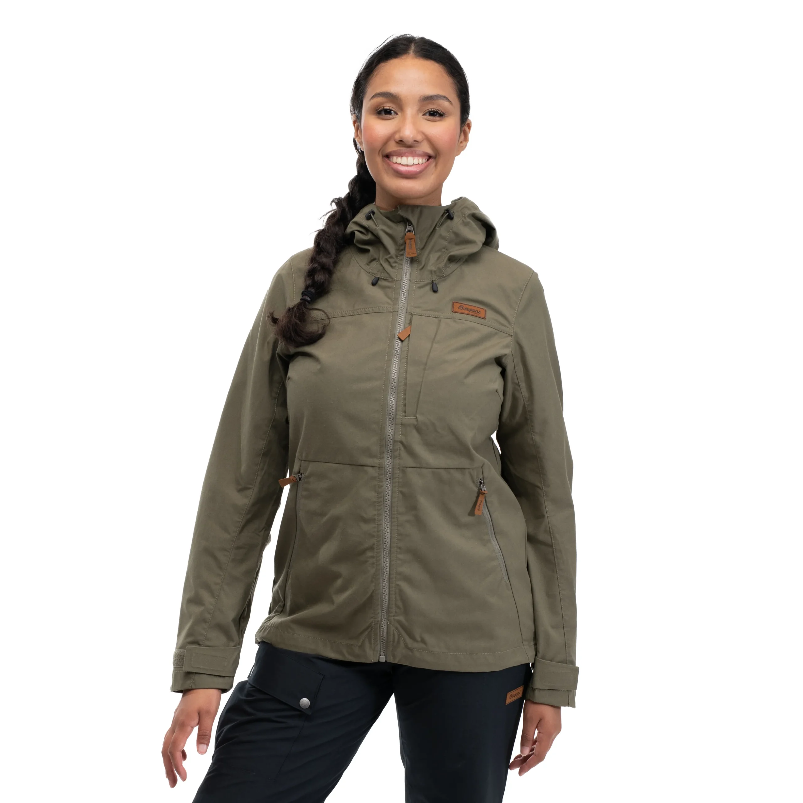 Sale Bergans Nordmarka Leaf Light Wind Jacket Women - Green Mud