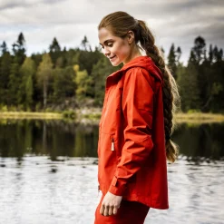 Cheap Bergans Nordmarka Leaf Light Wind Jacket Women - Dark Brick