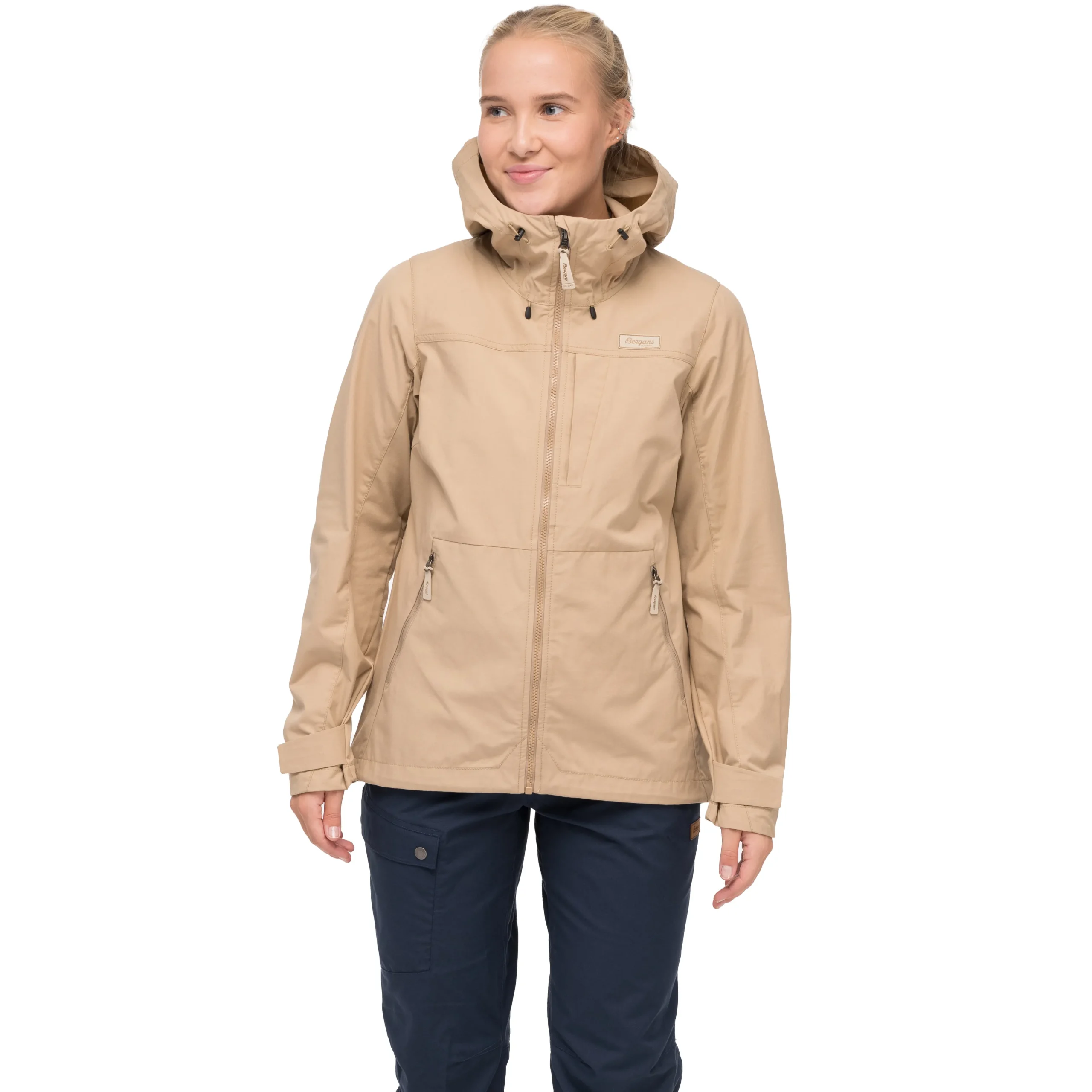 Best Sale Bergans Nordmarka Leaf Light Wind Jacket Women - Warm Sand