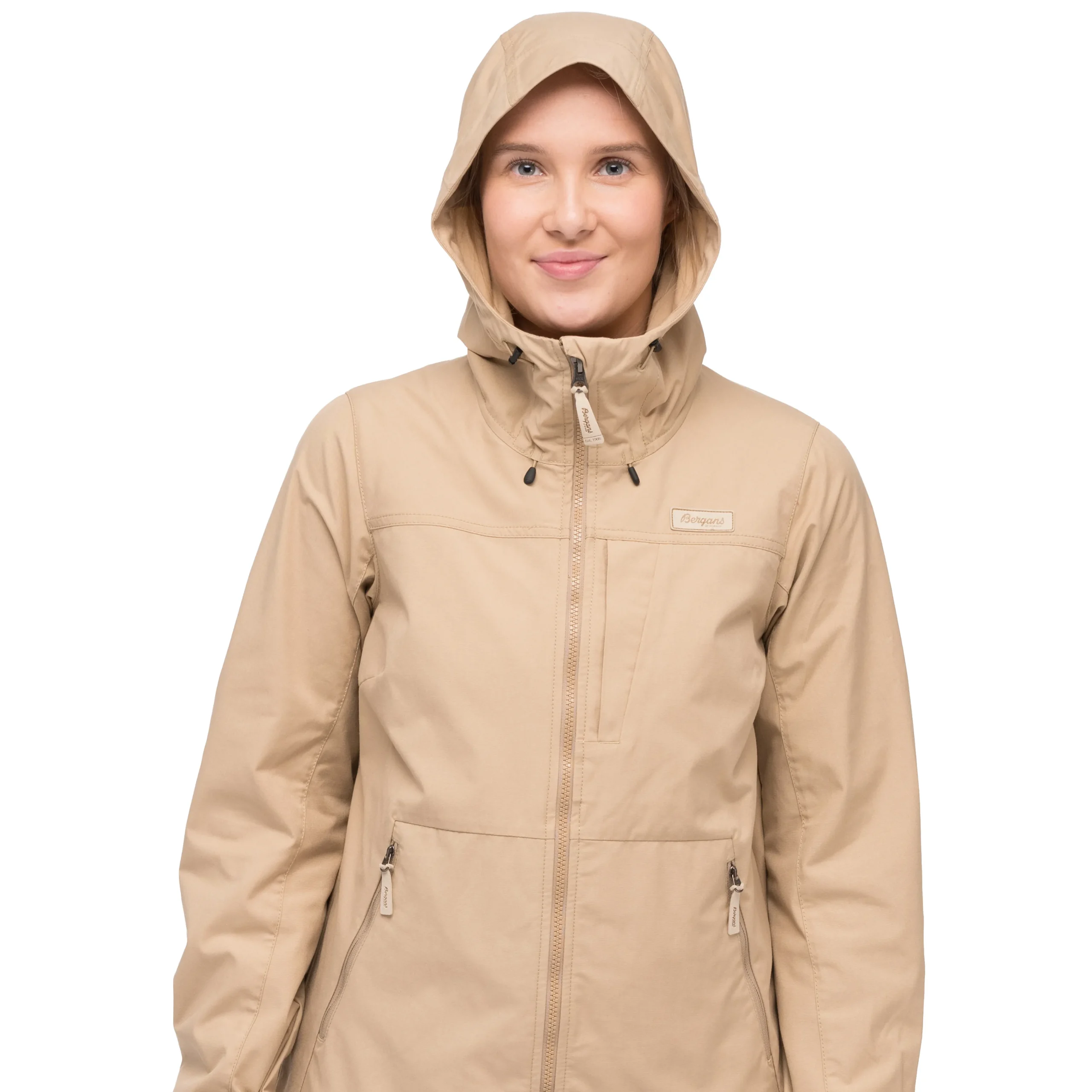 Best Sale Bergans Nordmarka Leaf Light Wind Jacket Women - Warm Sand
