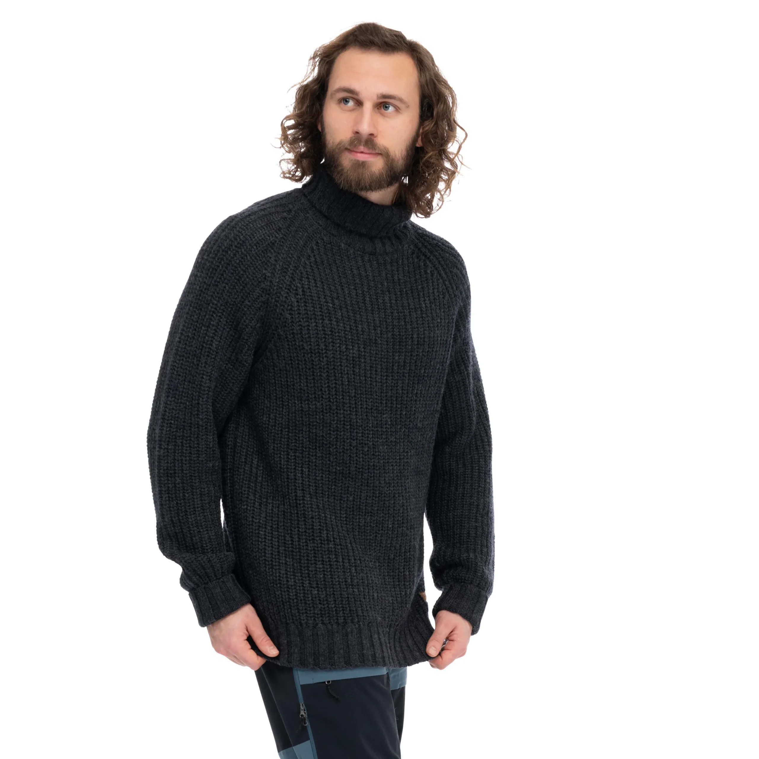 Fashion Bergans Nordmarka Merino High Neck Jumper Men - Dark Shadow Grey