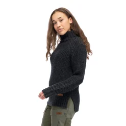 Store Bergans Nordmarka Merino High Neck Jumper Women - Dark Shadow Grey