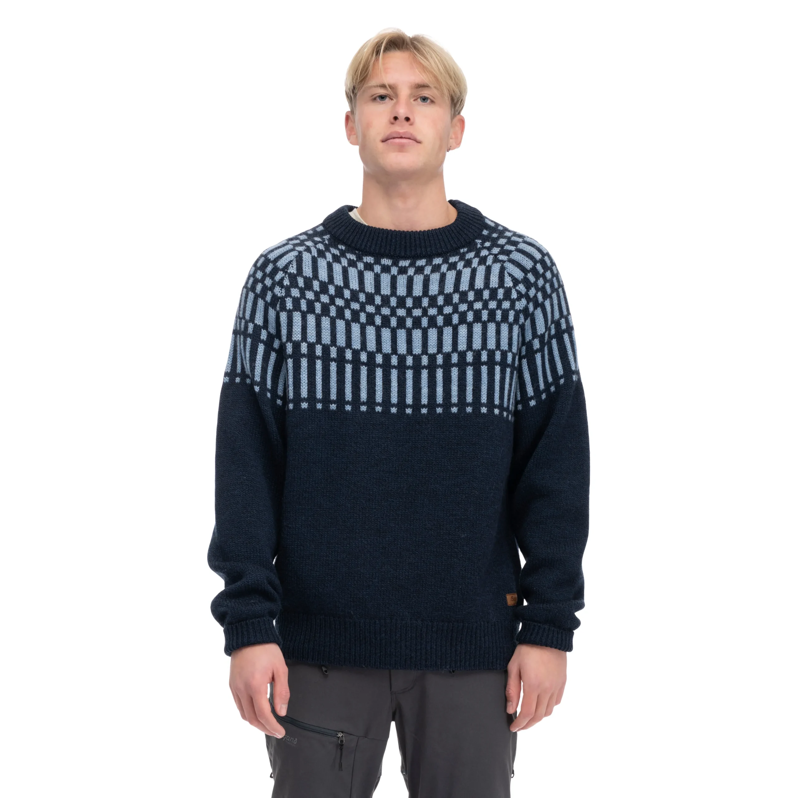 Shop Bergans Nordmarka Merino Jumper Men - Navy Blue / Husky Blue