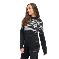 New Bergans Nordmarka Merino Jumper Women - Dark Shadow Grey / Aluminium