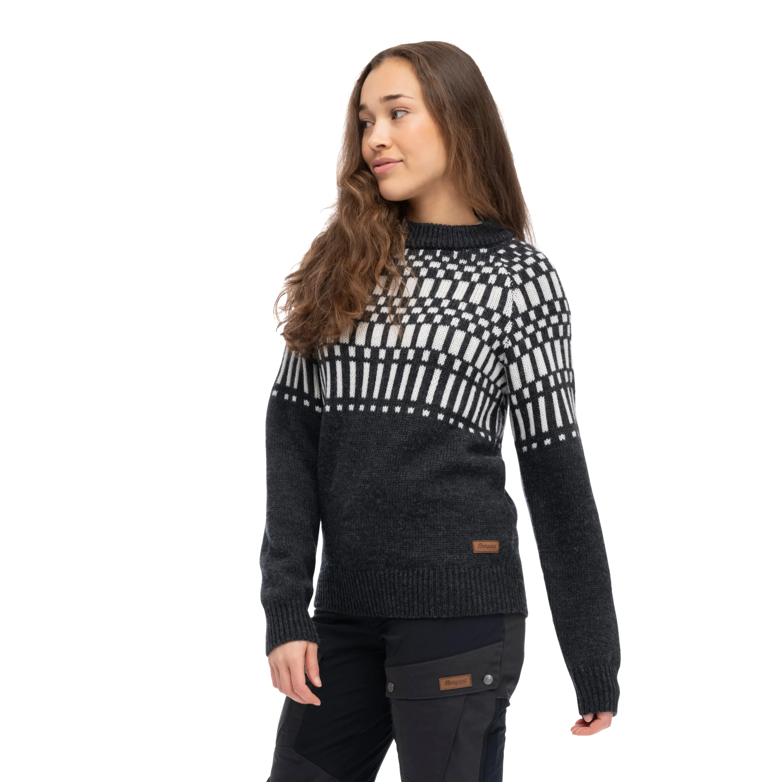 New Bergans Nordmarka Merino Jumper Women - Dark Shadow Grey / Aluminium