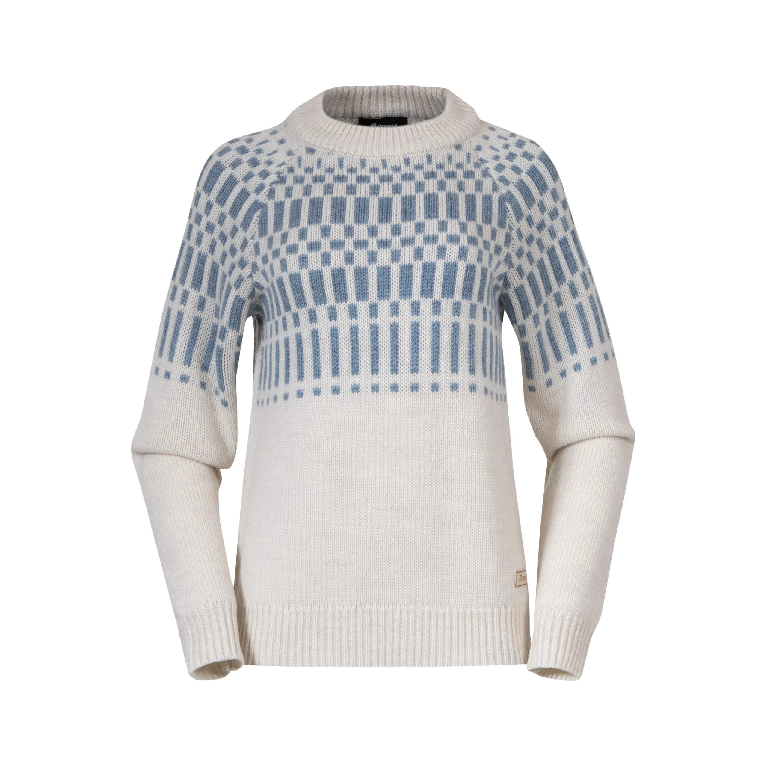 Hot Bergans Nordmarka Merino Jumper Women - Vanilla White / Husky Blue