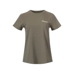Sale Bergans Nordmarka Organic Cotton Print Tee Women - Green Mud