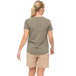 Sale Bergans Nordmarka Organic Cotton Print Tee Women - Green Mud