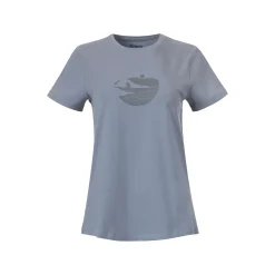 Flash Sale Bergans Nordmarka Organic Cotton Print Tee Women - Husky Blue / Husky Blue Sunset