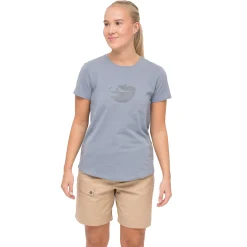 Flash Sale Bergans Nordmarka Organic Cotton Print Tee Women - Husky Blue / Husky Blue Sunset