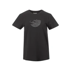 Cheap Bergans Nordmarka Organic Cotton Print Tee Women - Dark Shadow Grey / Dark Shadow Grey Sunset