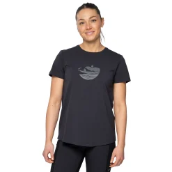 Cheap Bergans Nordmarka Organic Cotton Print Tee Women - Dark Shadow Grey / Dark Shadow Grey Sunset