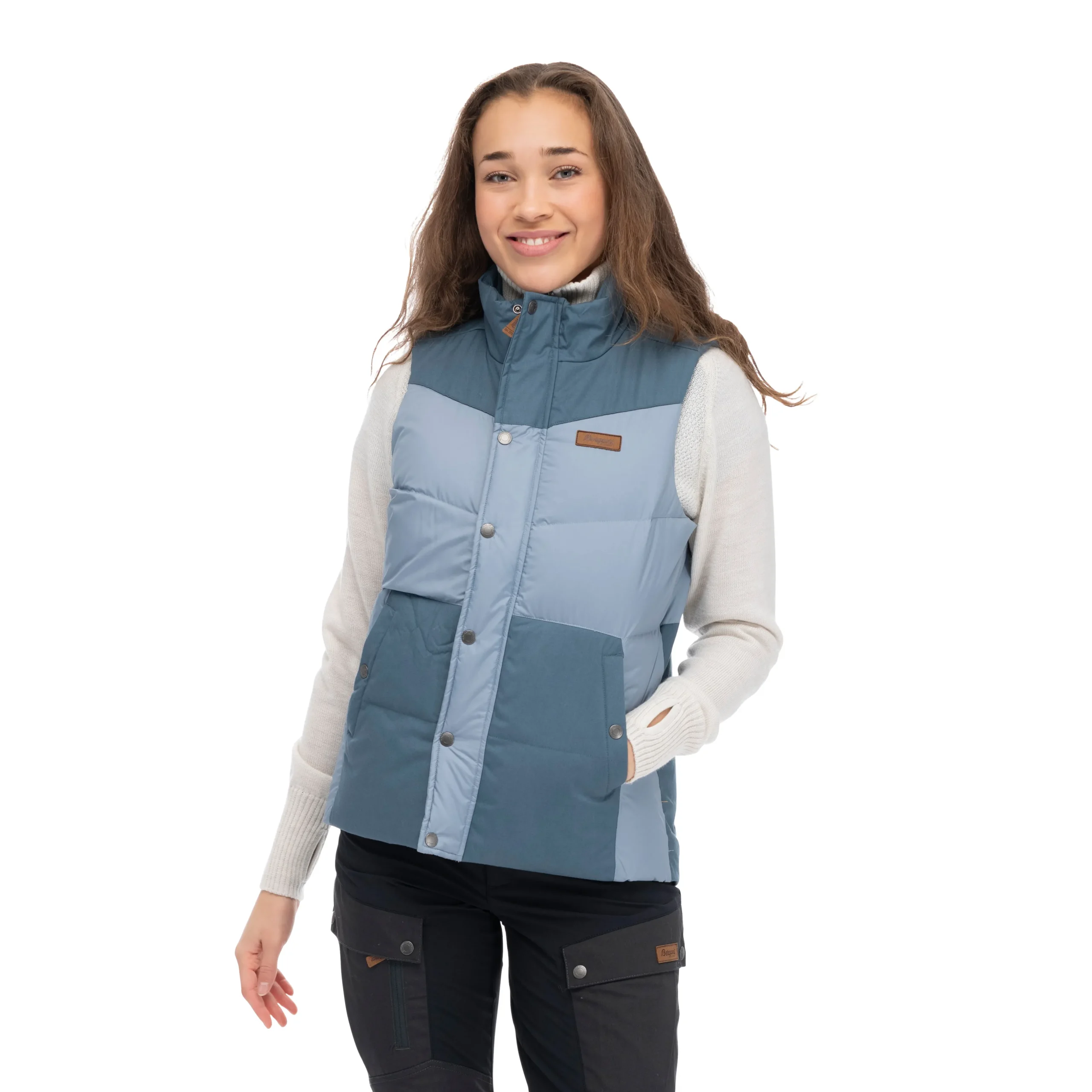 Sale Bergans Nordmarka Outdoor Down Vest Women - Husky Blue / Orion Blue