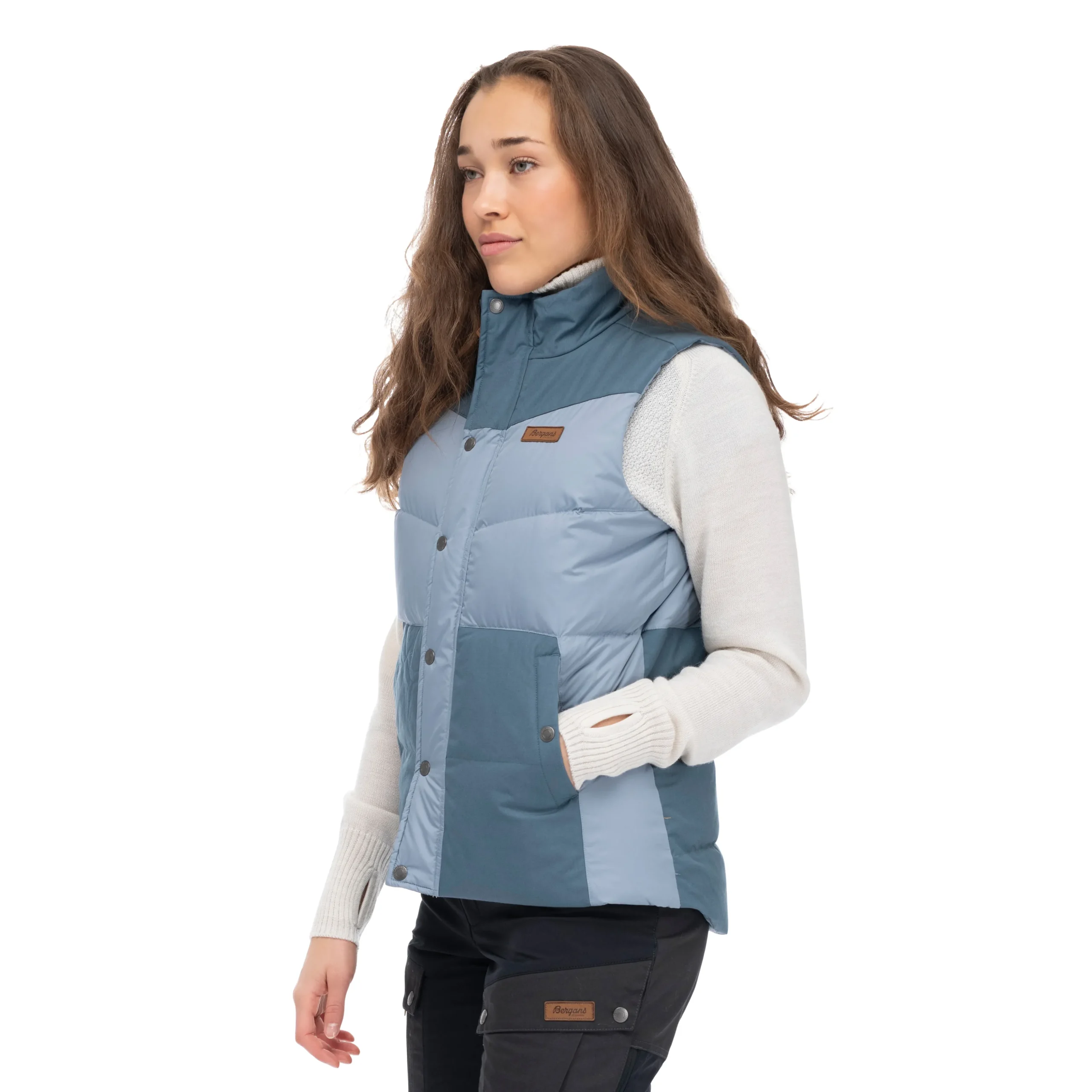 Sale Bergans Nordmarka Outdoor Down Vest Women - Husky Blue / Orion Blue