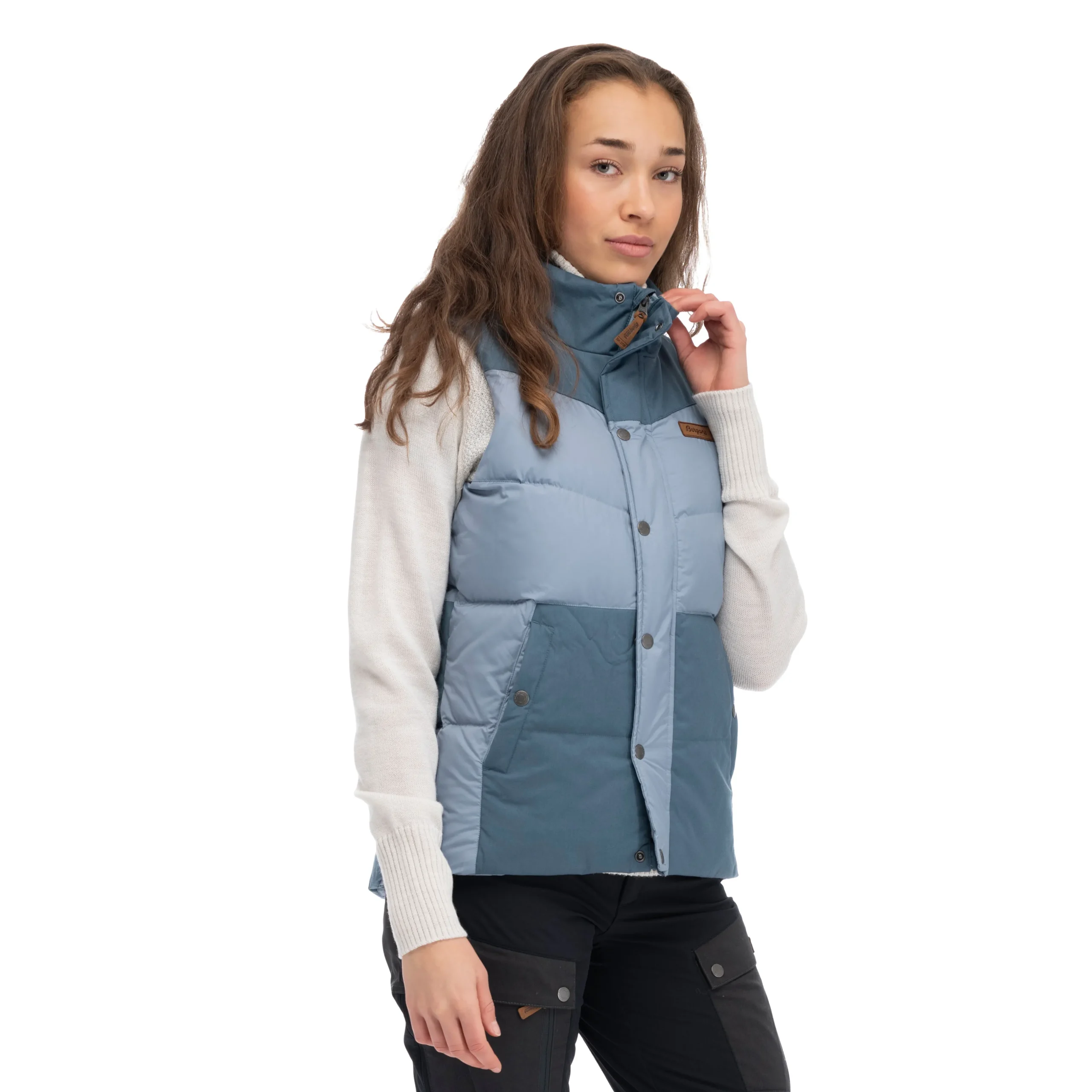 Sale Bergans Nordmarka Outdoor Down Vest Women - Husky Blue / Orion Blue
