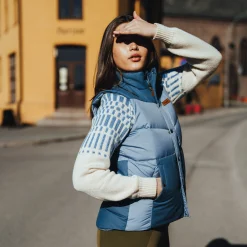 Sale Bergans Nordmarka Outdoor Down Vest Women - Husky Blue / Orion Blue