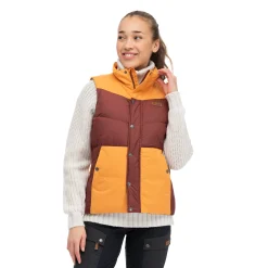 Best Sale Bergans Nordmarka Outdoor Down Vest Women - Amarone Red / Golden Field