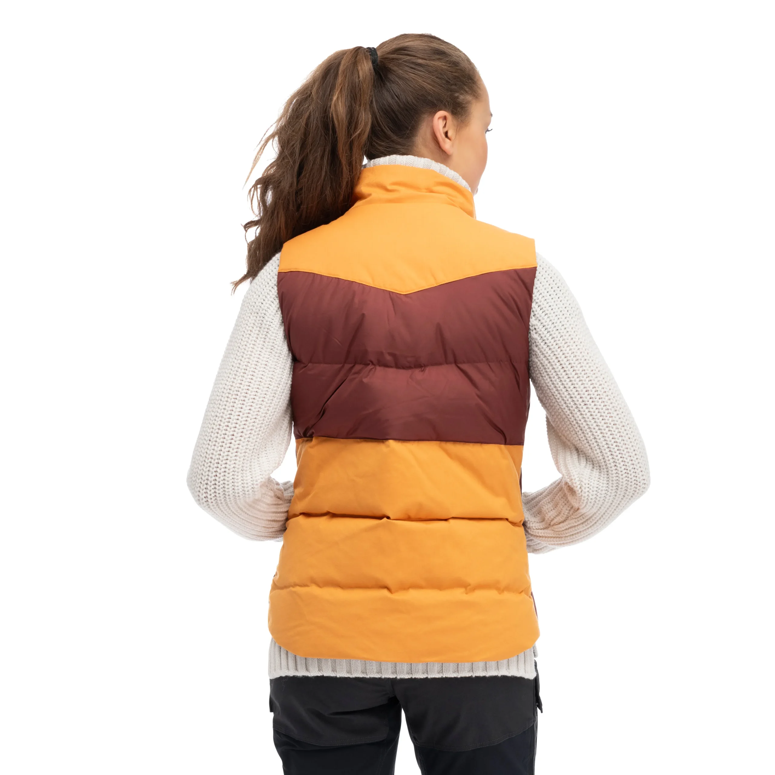 Best Sale Bergans Nordmarka Outdoor Down Vest Women - Amarone Red / Golden Field