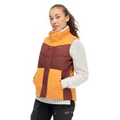 Best Sale Bergans Nordmarka Outdoor Down Vest Women - Amarone Red / Golden Field