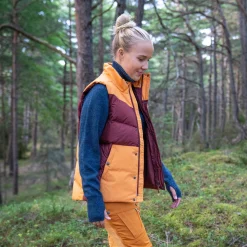 Best Sale Bergans Nordmarka Outdoor Down Vest Women - Amarone Red / Golden Field