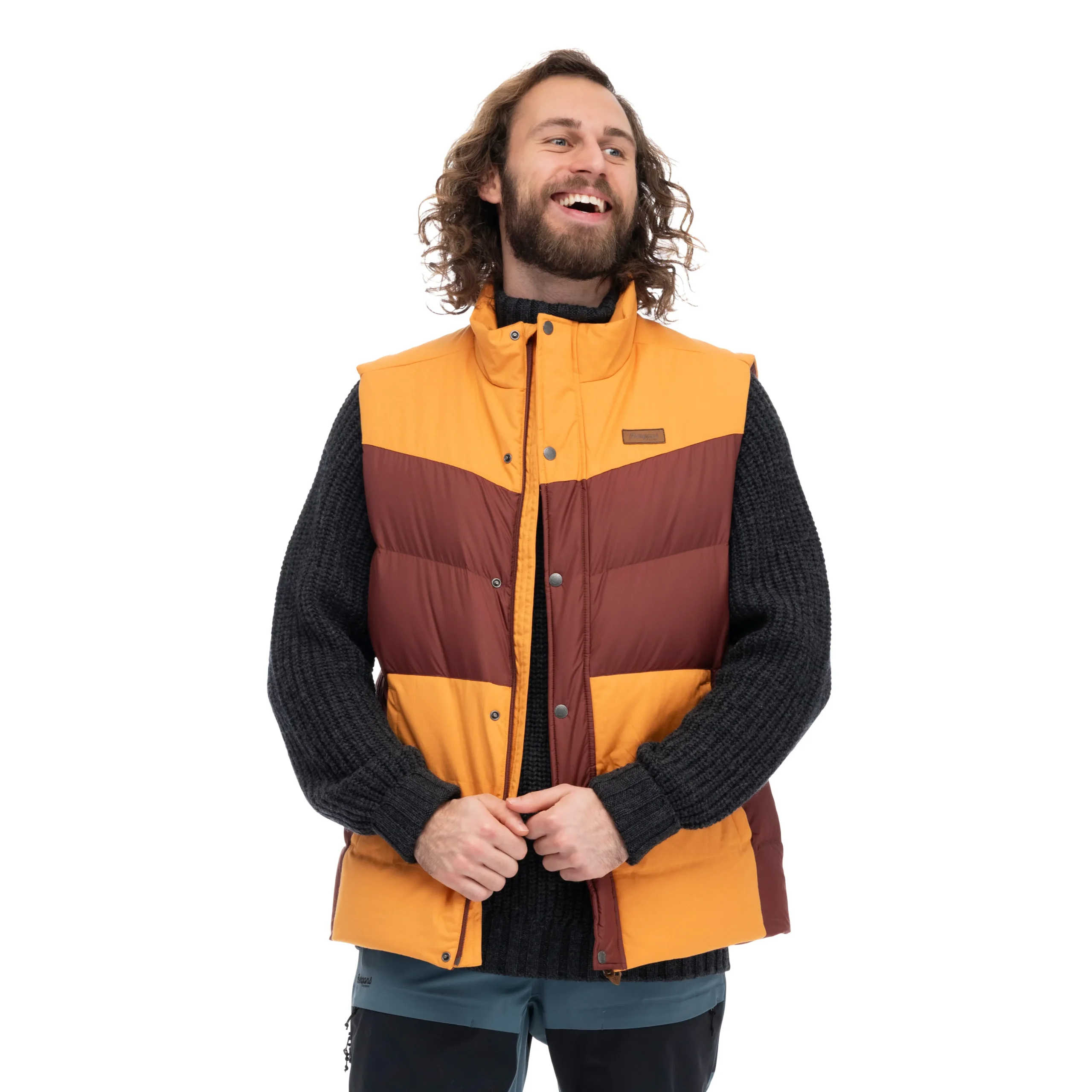 Online Bergans Nordmarka Outdoor Down Vest Men - Amarone Red / Golden Field