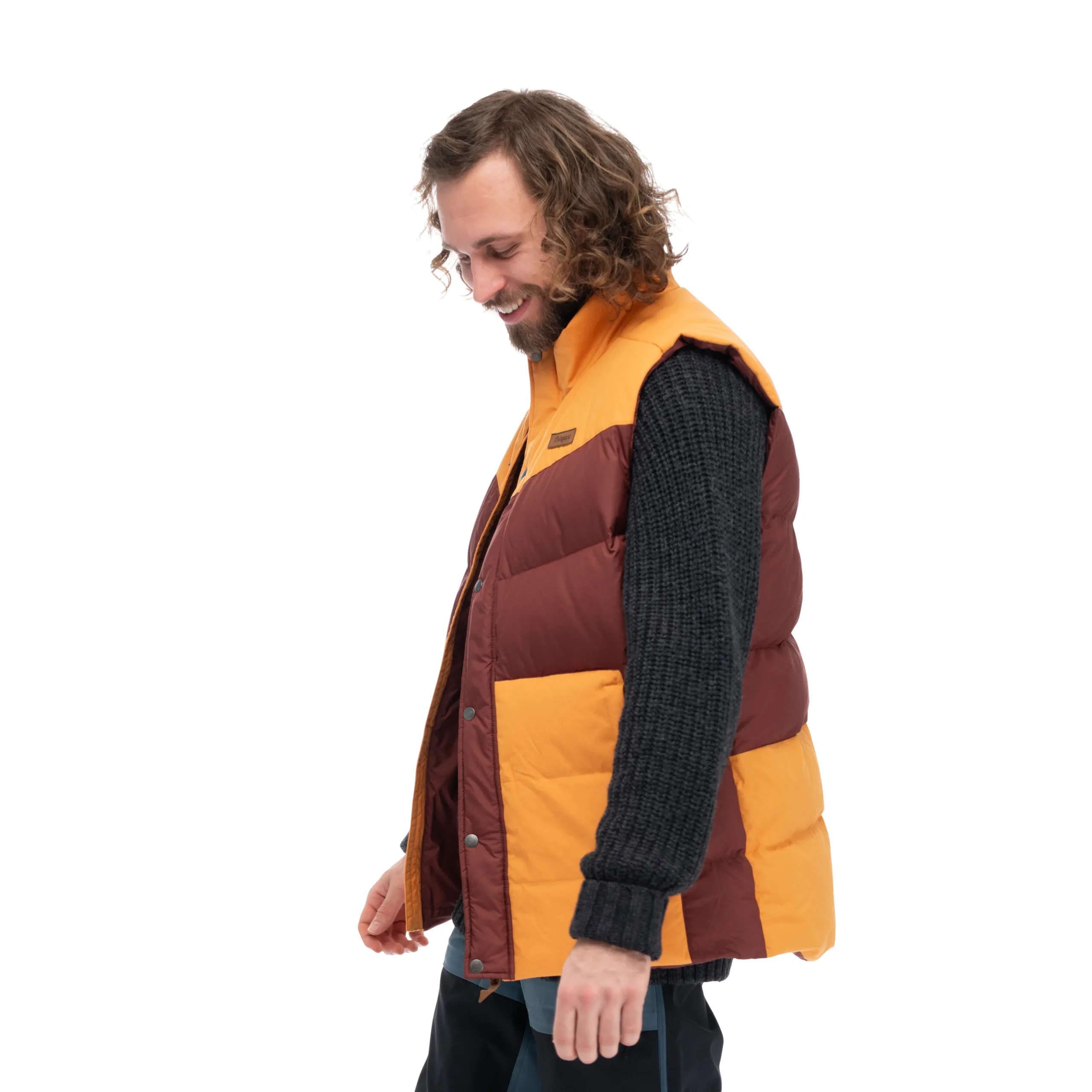 Online Bergans Nordmarka Outdoor Down Vest Men - Amarone Red / Golden Field