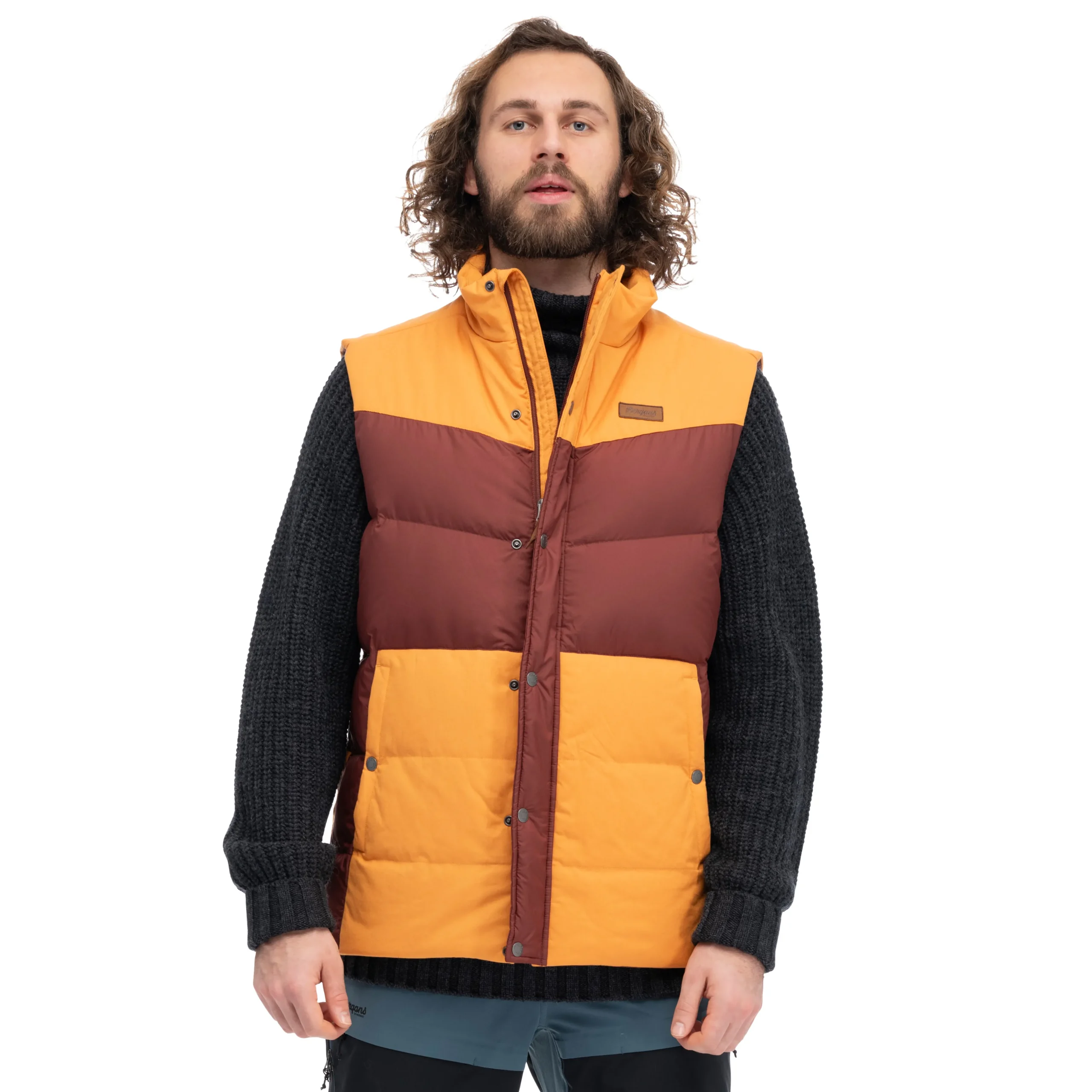Online Bergans Nordmarka Outdoor Down Vest Men - Amarone Red / Golden Field