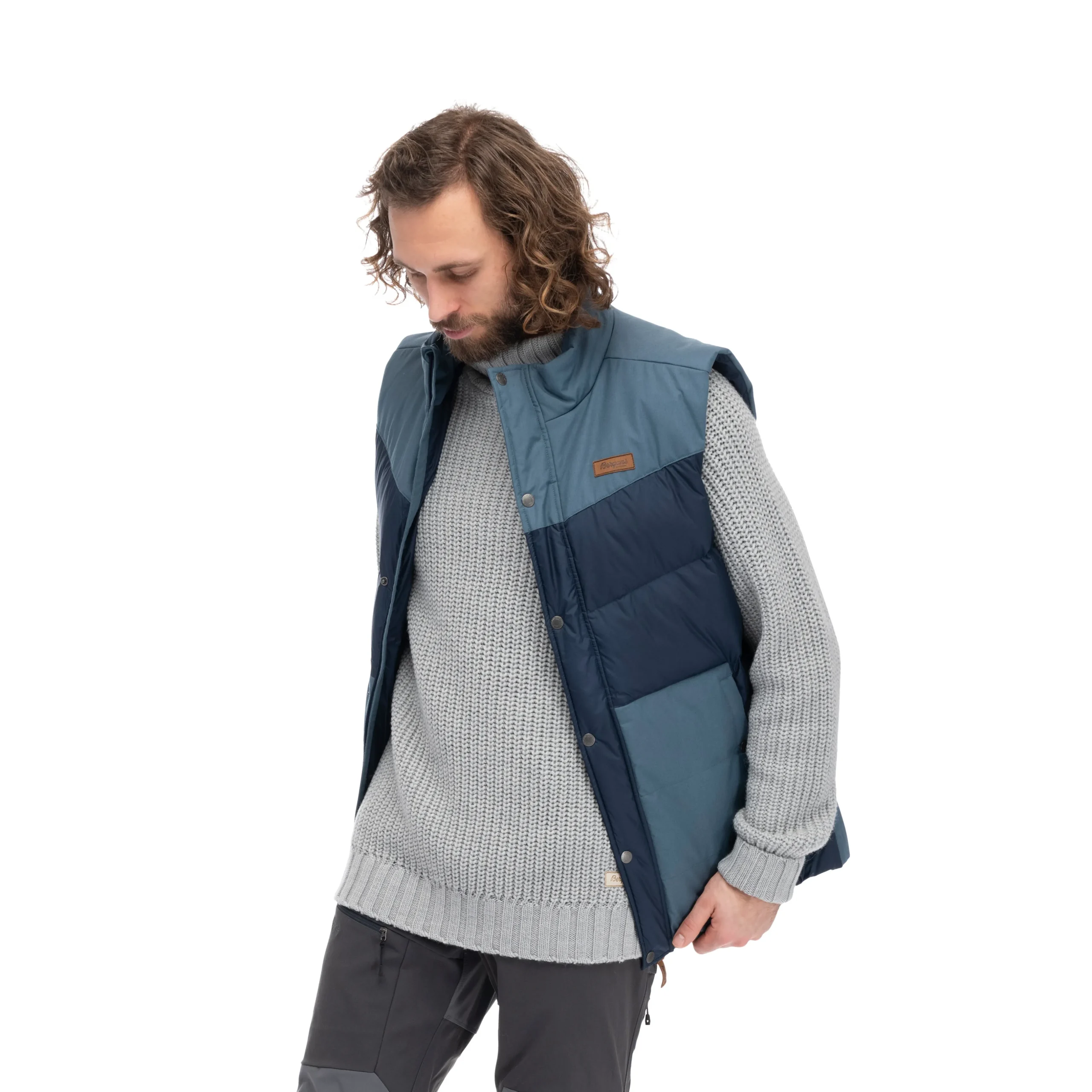 Sale Bergans Nordmarka Outdoor Down Vest Men - Navy Blue / Orion Blue