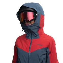 Shop Bergans Oppdal Insulated W Jacket - Orion Blue / Red