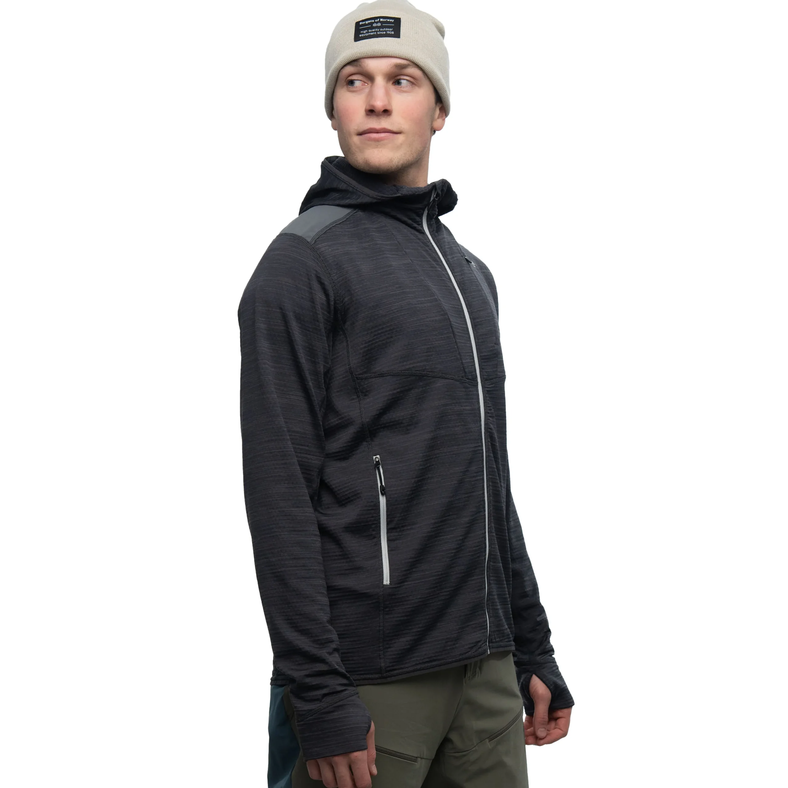 New Bergans Rabot Active Mid Hood Jacket - Solid Charcoal
